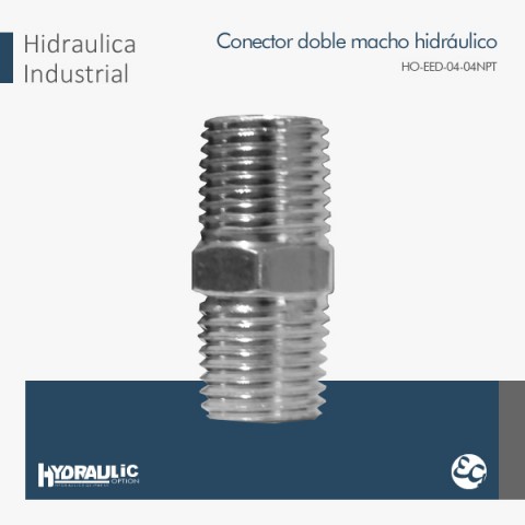 Conectordoble macho hidraulico HO-EED-04-04NPT